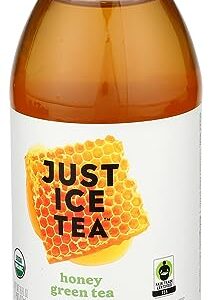 Eat The Change Just Ice Tea Organic Honey Green Tea, Kosher, 16 Fluid Ounces (Pack Of 12)