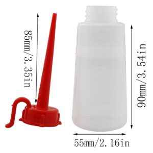 LQ Industrial 3pcs Sewing Machine Oiler 160ml Oil Dispenser with Long Angled Oil Bottle Sewing Machine Long Tip Double Needle Plastic Oil Dispenser