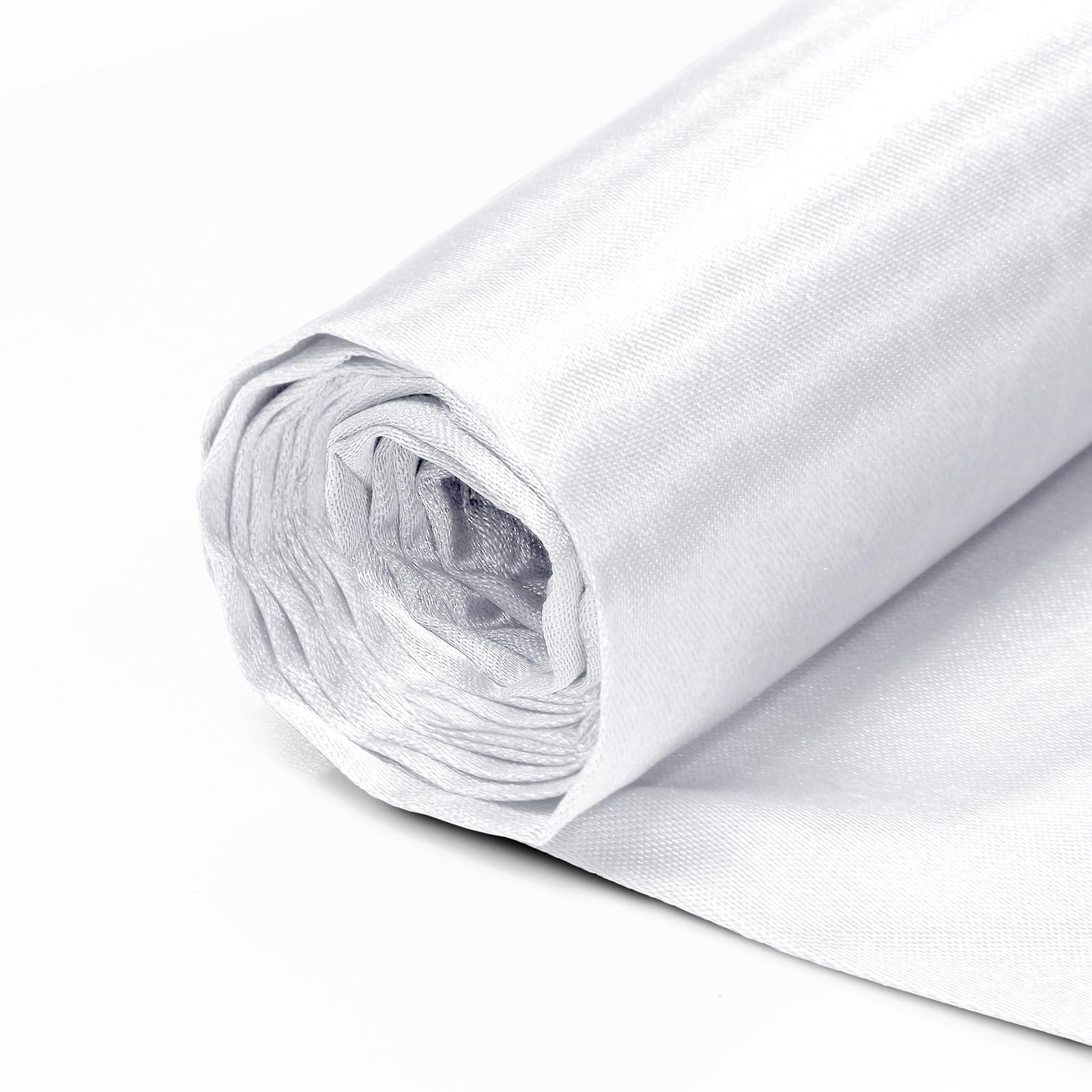 Horbaunal White Satin Fabric, 60" Wide, 2 Yards, Soft Charmeuse Satin Fabric for DIY Crafts Decorations Costume