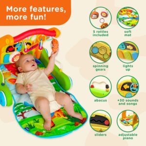 Move2Play, 4-in-1 Baby Play Mat & Activity Center Gym | Infant Toy for Tummy Time | 1 2 3 4 5 6+ Month Old Gift