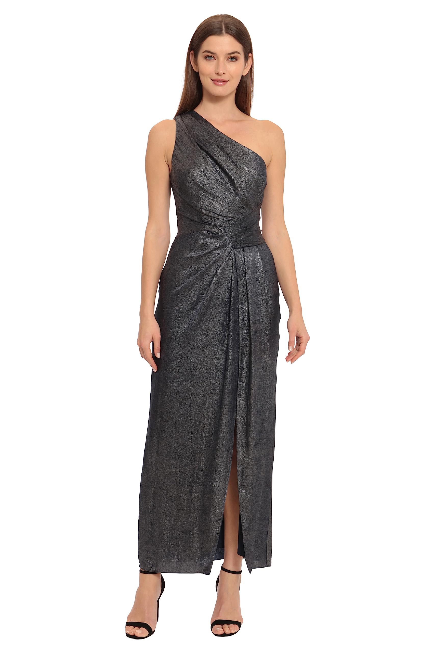 Maggy London Women's Holiday Sequin Dress Event Occasion Cocktail Party Guest of, Navy/Silver