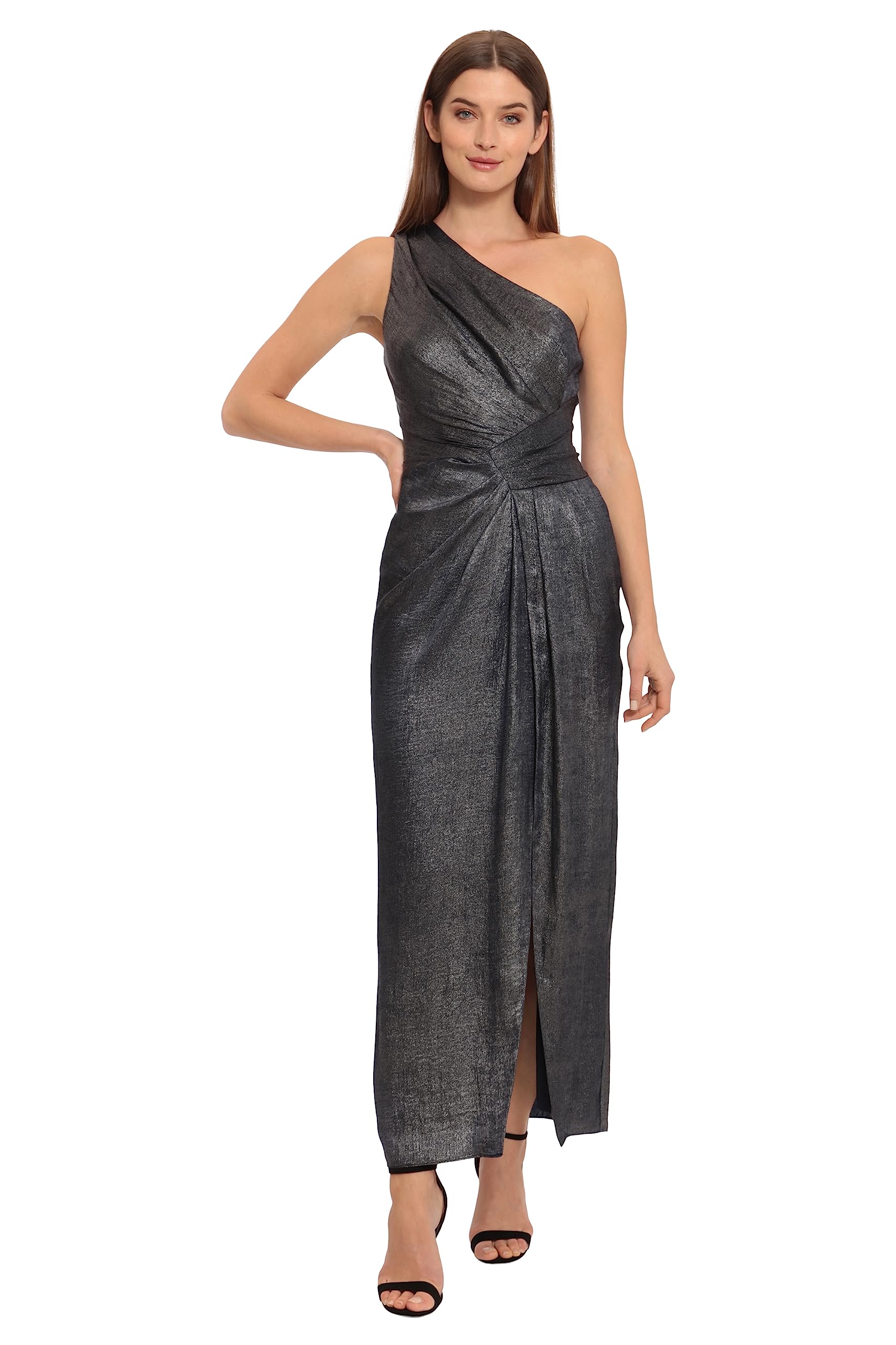 Maggy London Women's Holiday Sequin Dress Event Occasion Cocktail Party Guest of, Navy/Silver