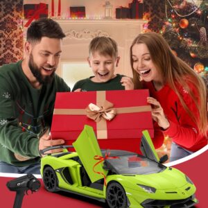 AEROQUEST Lamborghini Remote Control Car, Officially Licensed 1:14 Lambo RC Car 7.4V 500mAh with 15km/h Fast Model Car Toys for Adults Boys Girls Birthday Ideas Gift, Green