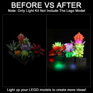 Hilighting Upgraded Light Kit for Lego Succulents Artificial Plants Set, Compatible with Lego 10309 (Model Not Included)