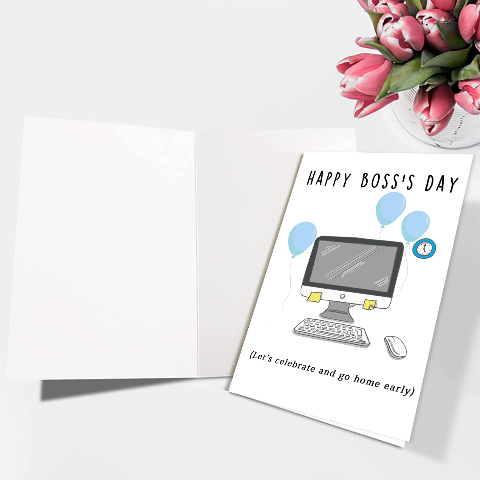 Ziwenhu Cheeky Boss' Day Card for Leader, Humor Boss's Day Card Gift from Employee, Funny Boss Day Card, Employee Appreciation Gift, Hilarious Boss Day Gifts For Women Men