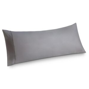 Bedsure Body Pillow Case Cover - Grey Polyester Microfiber Long Pillow Cases, Ultra Soft and Cozy Body Pillowcase with Envelope Closure, 1 Pack, 20x54 Inches