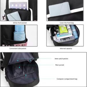 RUILIHIAO Fashionable Cool Cartoon Laptop Backpack Lightweight Bags School Bag Multiple Pockets Outdoor Travel Bookbag