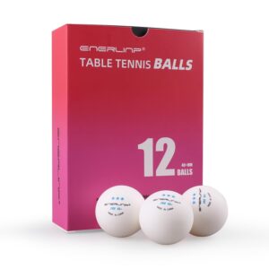 Ping Pong Balls,ENERLINP Sports Table Tennis Balls,Official Ping Pong Ball,Professional Ping Pong balls 3 star,Pelotas de Ping Pong,White ball,Size (40+) (Pack of 12)