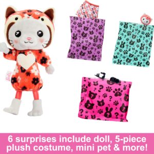 Barbie Cutie Reveal Chelsea Doll & Accessories, Animal Plush Costume & 6 Surprises Including Color Change, Kitten as Red Panda