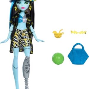 Monster High Scare-adise Island Frankie Stein Doll with Swimsuit, Coverup & Beach Accessories like Hat, Volleyball & Tote