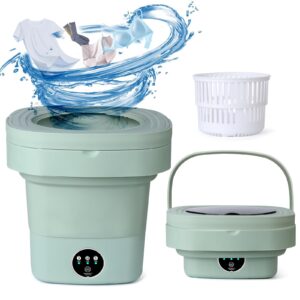 portable washing machine, 8l mini washing machine with 3 modes timing cleaning, portable washer with soft spin and draining for socks, baby clothes, towels and small items