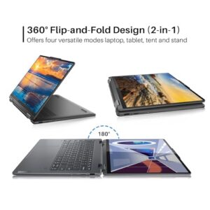 Lenovo 2023 Newest Yoga 7i 2-in-1 Laptop 14" 2.2K Touchscreen,13th Gen Intel 10-Core i7-1355U, Iris Xe Graphics, 16GB LPDDR5 RAM | 512GB SSD, WI-FI 6E,Thunderbolt 4,HD Webcame,Windows 11 H,Storm Grey