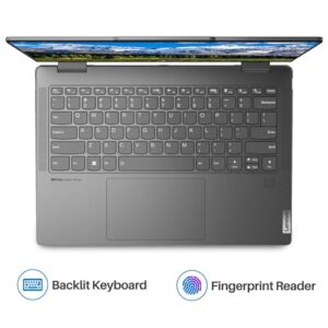 Lenovo 2023 Newest Yoga 7i 2-in-1 Laptop 14" 2.2K Touchscreen,13th Gen Intel 10-Core i7-1355U, Iris Xe Graphics, 16GB LPDDR5 RAM | 512GB SSD, WI-FI 6E,Thunderbolt 4,HD Webcame,Windows 11 H,Storm Grey