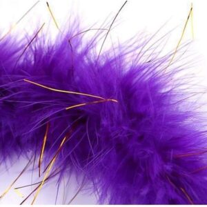 Purple Cat Teasing Stick Toy Interactive Stick, Sparkly Feather Boa with Crinkle Ball Tease Cat Rod Funny Cute Pet Supplies for Cat Training Indoor Cats Cat Toys Interactive for Indoor Cats