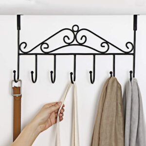 ssawcasa over the door hooks, 2 pack door hanger hook, over door towel rack for bathroom, door coat hanger organizer, back of door hooks for hanging clothes