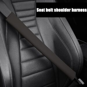 zipelo Auto Seat Belt Cover, 2 Pack Extra Long Seatbelt Strap Cushion for Adults Kids, Super Soft Leather Neck Shoulder Pad Protector for Comfortable Driving, Car Interior Accessories (Coffee)