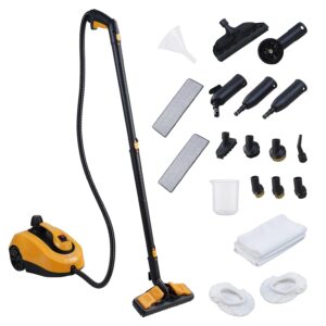 Steam Cleaner Multipurpose Heavy Duty With 19 Accessories With 1.5L Tank Chemical-free Rolling Cleaning Machine for Carpet, Floors, Windows,Mirrors,Glasses and Cars