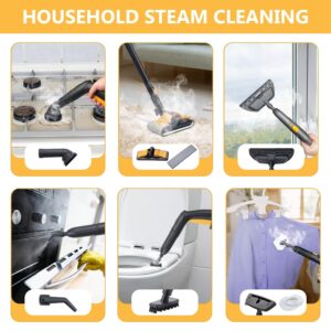 Steam Cleaner Multipurpose Heavy Duty With 19 Accessories With 1.5L Tank Chemical-free Rolling Cleaning Machine for Carpet, Floors, Windows,Mirrors,Glasses and Cars