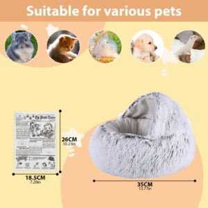 Ferret Bed Cave and Hideouts | Ferret Hammock for Cage | Ferret Hideaway Bed Accessories | for Small Pet Cushion Long Plush Soft Washable for Ferret & Small Animals