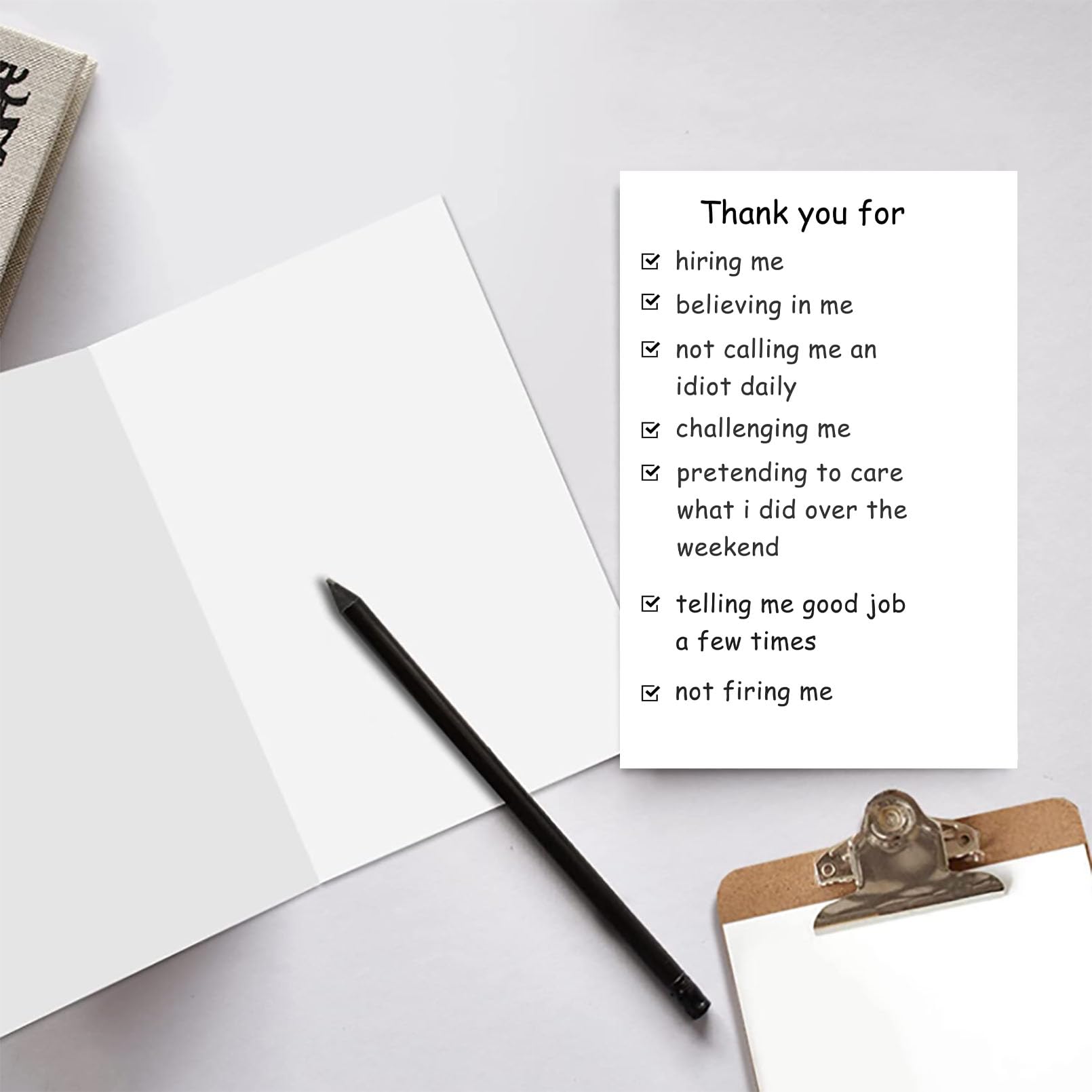 XXDJLP Cute Thank You Card for Boss Coworker, Happy Boss’s Day Card from Employee Staff, Funny Boss Day Card for Boss Leader, Bosses Day Gift for Men Women, Perfect Boss Day Card for Boss,