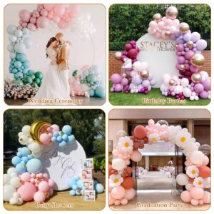 Balloon Arch Kit: 8.2ft & 5ft Balloon Columns Stand with 12" Water-Filled Base, Free DIY Shapes with Ease, Idea for Baby Showers, Weddings, Birthday, Graduation Parties