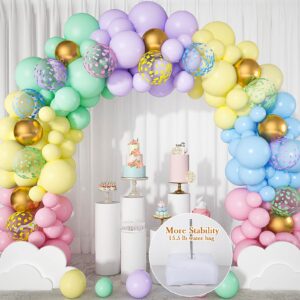 Balloon Arch Kit: 8.2ft & 5ft Balloon Columns Stand with 12" Water-Filled Base, Free DIY Shapes with Ease, Idea for Baby Showers, Weddings, Birthday, Graduation Parties