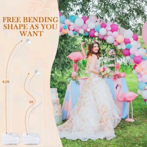 Balloon Arch Kit: 8.2ft & 5ft Balloon Columns Stand with 12" Water-Filled Base, Free DIY Shapes with Ease, Idea for Baby Showers, Weddings, Birthday, Graduation Parties