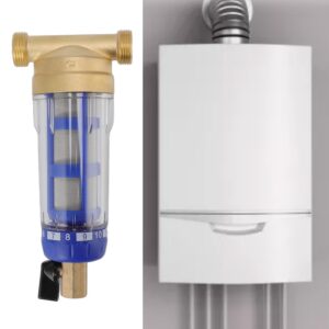 Down Sediment Water Filter,Head Tap Water Household Copper Backwash Prefilter Pure Copper Filtered Replacement