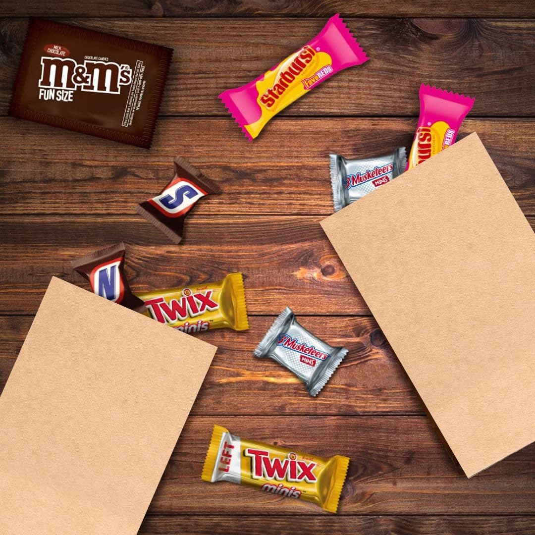 Mars Candy Variety Pack - 150pcs. of M&Ms, Twix, Starburst, 3Musketeers and Snicker Minis - Individually Wrapped Bulk Assortment (3 Pounds)