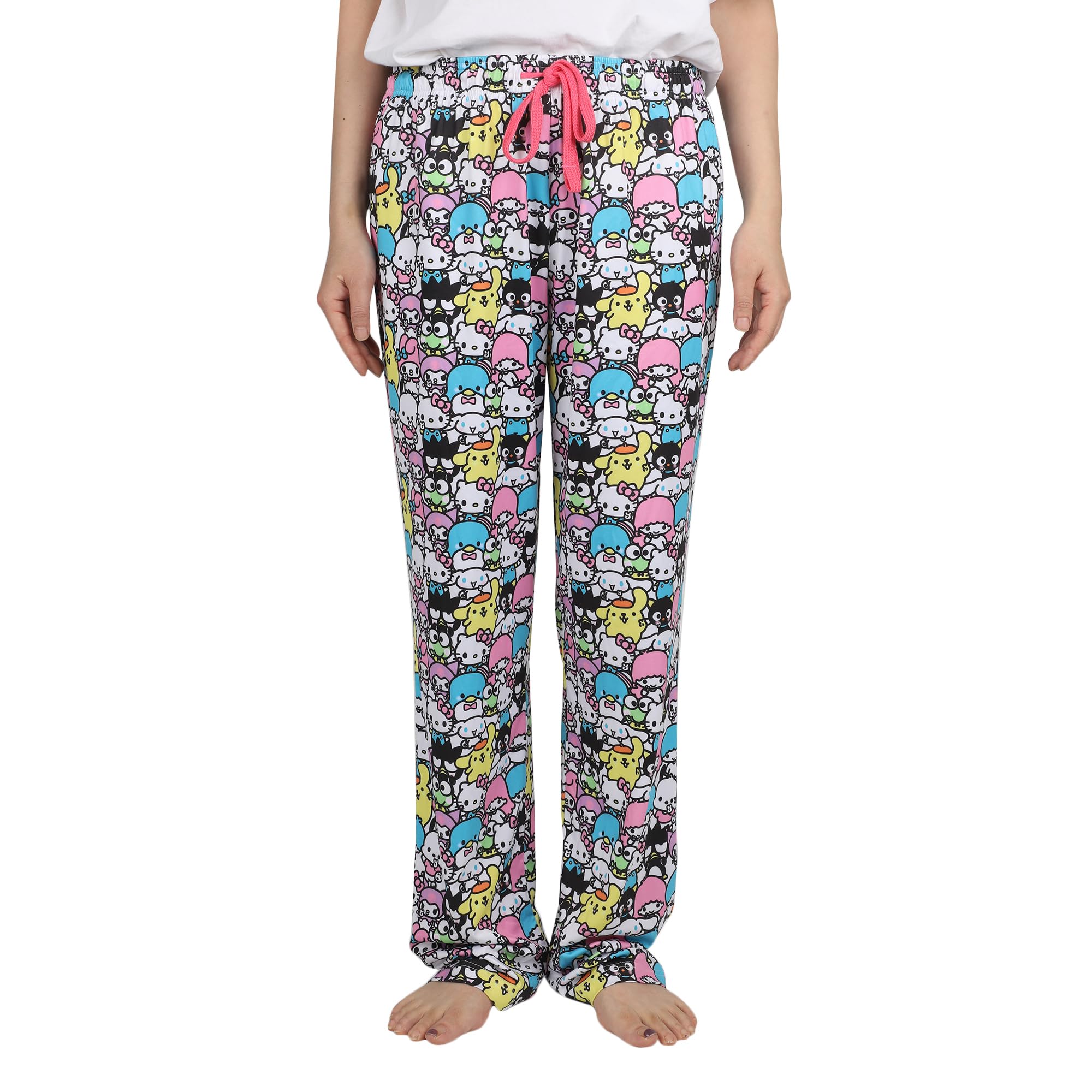 Hello Kitty and Friends Women's Chibi Character AOP Lounge Pajama Pants (Medium) Multicoloured