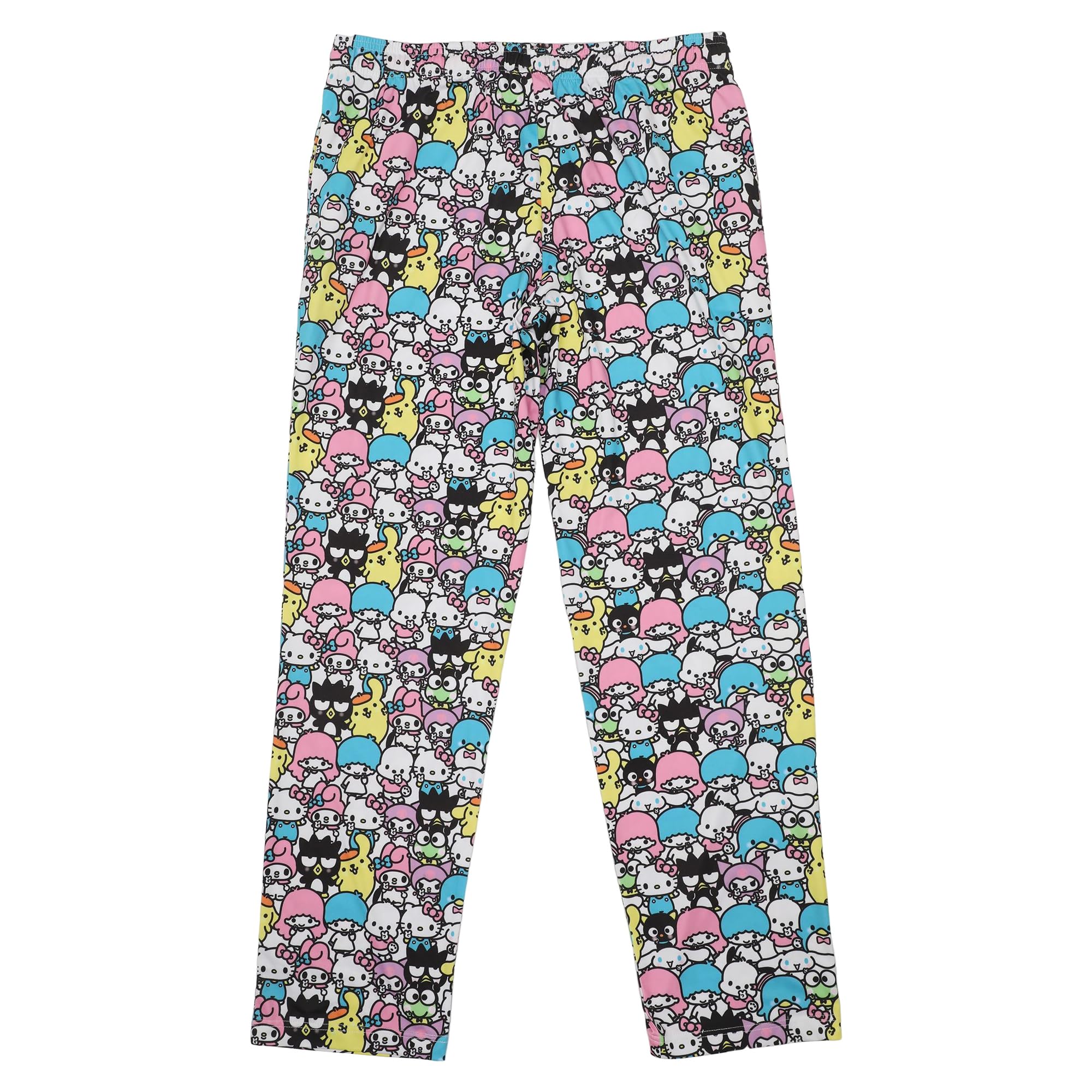 Hello Kitty and Friends Women's Chibi Character AOP Lounge Pajama Pants (Medium) Multicoloured