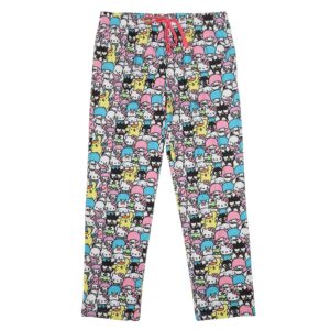 Hello Kitty and Friends Women's Chibi Character AOP Lounge Pajama Pants (Medium) Multicoloured