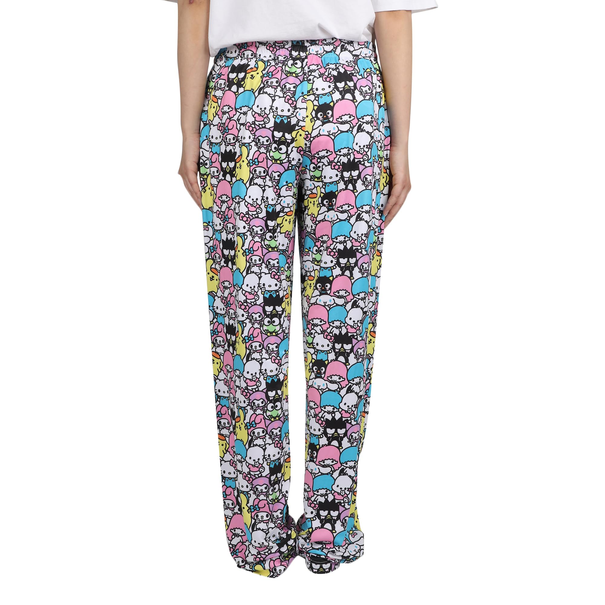 Hello Kitty and Friends Women's Chibi Character AOP Lounge Pajama Pants (Medium) Multicoloured