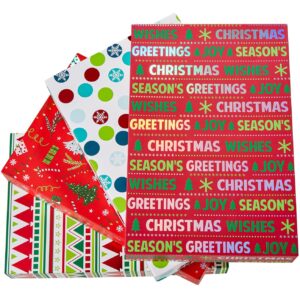 SUNCOLOR 12 Pack 14" Red Large Christmas Gift Boxes With Lids For Clothes Presents