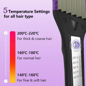 DSHOW Hair Crimper for Women with 4 Interchangeable Plates, Crimper Hair Iron Volumizing Flufft Hairstyle Crimping Iron for Hair with 5 Heat Settings & 60 Min Auto Off