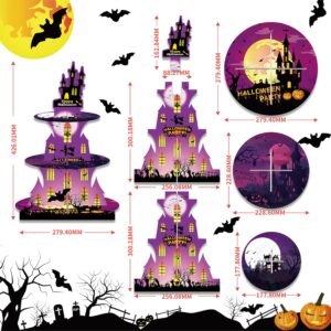 Halloween Cupcake Stand Halloween Dessert Table Display Set-3 Tier Cup Cake Tier Stand+16PCS Cake Cupcake Toppers Halloween Party Decoration Cupcake Tower Cupcake Stand for 24 Cupcakes (A)