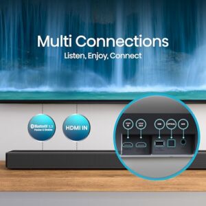 Hisense AX3125H 3.1.2Ch Sound Bar with Wireless Subwoofer, 440W, Dolby Atmos, Bluetooth 5.3, EzPlay, 4K HDMI Pass Through, Roku TV Ready, DTS:X, HDMI/AUX/ARC/Optical/USB, 7 EQ Modes