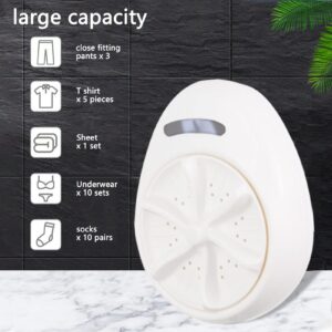 Portable Washing Machine,USB Powered Mini Turbo Washing Machine,Portable Washing Machine for Sink Dormitory Dorm Bucket Suitable for Travel,Business Trip,Home,Outdoor,Apartment(EU plug)