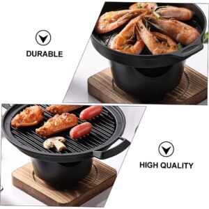 Didiseaon 3 Sets Grill Roasting Oven Outdoor Charcoal Korean BBQ Barbecue Serving Pan Fish Barbecue Pan Baking Oven Barbecue Plate Small Charcoal Stove Roaster South Korea Indoor Aluminum