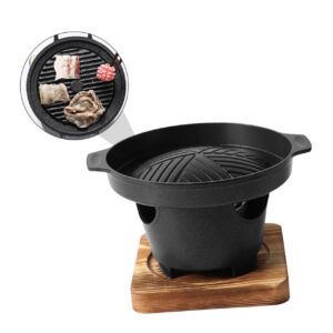 Didiseaon 3 Sets Grill Roasting Oven Outdoor Charcoal Korean BBQ Barbecue Serving Pan Fish Barbecue Pan Baking Oven Barbecue Plate Small Charcoal Stove Roaster South Korea Indoor Aluminum