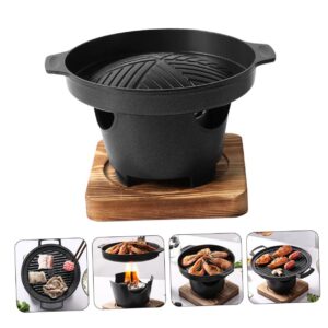 Didiseaon 3 Sets Grill Roasting Oven Outdoor Charcoal Korean BBQ Barbecue Serving Pan Fish Barbecue Pan Baking Oven Barbecue Plate Small Charcoal Stove Roaster South Korea Indoor Aluminum