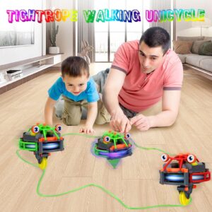 TPZAERK Novelty Toys Tightrope Walking Tumbler Unicycle, Tightrope Walker Gyroscope Spinner Car Unicycle Gyro, Anti Gravity Balance Robot