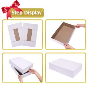 Moretoes 12 Pack 14.25 x 9.5 x 2 Gift Boxes with Lids (Shirt Boxes Bulk for Wrapping Gifts) for Christmas Presents, Holidays, Birthdays