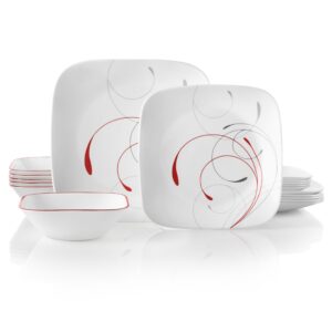 Corelle Vitrelle 18-Piece Dinnerware Set + 6-Piece Salad Plate Set