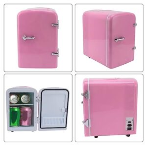 Portable Cooler Warmer Personal Refrigerator, Noiseless DC12V Cooling Warming 4L Mini Beauty Fridge for Office (US Plug)