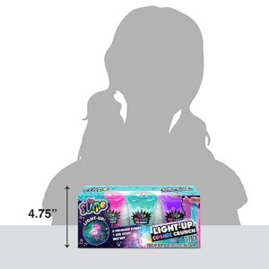 So Slime Light-Up Cosmic Crunch 3pk; Slime Activated Light will Glow and Change Colors; Illuminated Slime; Included 3 Premade Slimes with Reusable Containers, Confetti Decorations, and an LED light