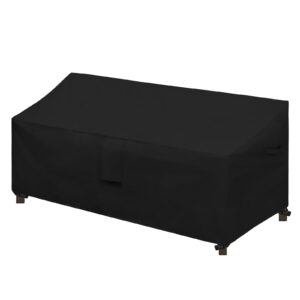 Easy-Going Waterproof Patio Sofa Cover UV Resistant 3 Seater Outdoor Sofa Cover Weatherproof Lawn Patio Furniture Cover with Tape Sealed Seam (79Wx37Dx35H inch, Black)