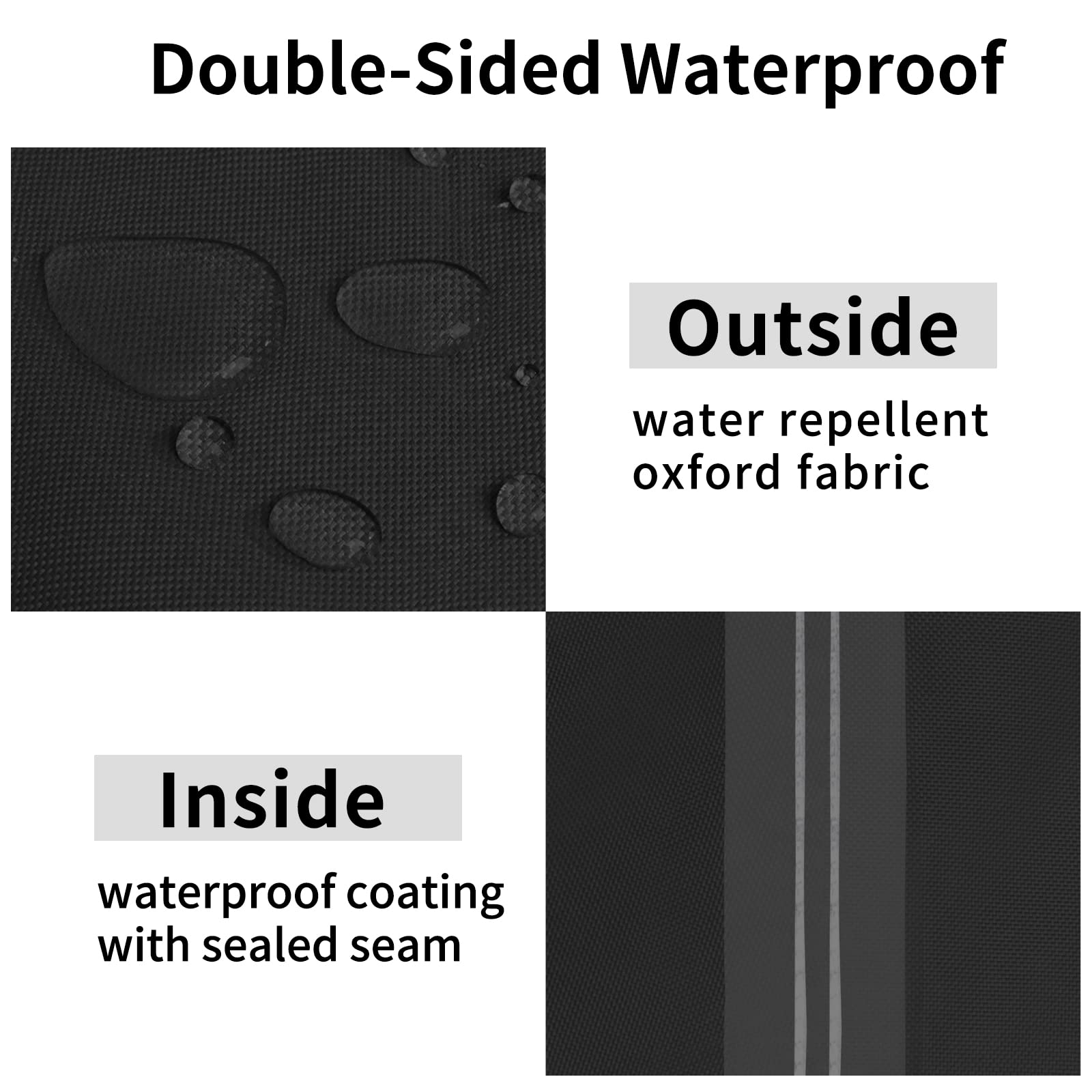 Easy-Going Waterproof Patio Sofa Cover UV Resistant 3 Seater Outdoor Sofa Cover Weatherproof Lawn Patio Furniture Cover with Tape Sealed Seam (79Wx37Dx35H inch, Black)