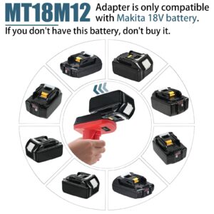 BTRUI for Milwaukee M12 Battery Adapter, Convert for Makita 18V Battery to for Milwaukee M12 12V Battery Tools