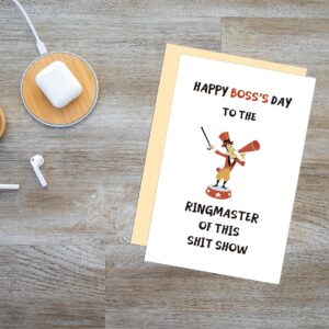 Ure Tenk Boss Appreciate Card, Funny Ringmaster Inspired Boss Day Card, Hilarious Card for Manager